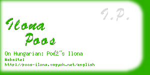 ilona poos business card